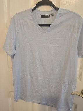 Murano Men's Pale Blue V-Neck Short Sleeve Tee